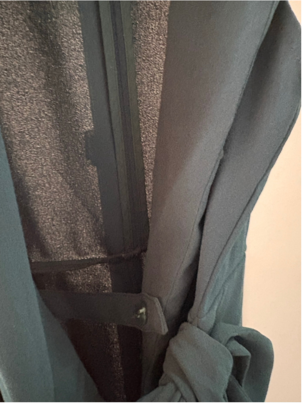 Anthropologie Maeve Seymour Tie-Waist Jumpsuit Deep Teal Size 6 - Picture 5 of 12